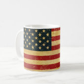 Verenigde Staten Grunge Flag Mok (Voorkant links)