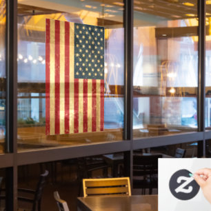 Verenigde Staten  Grunge Flag Raamsticker