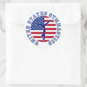Verenigde Staten Gymnastiek Ronde Sticker (Tas)