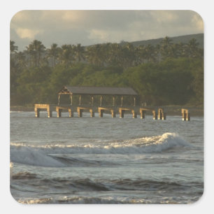 Verenigde Staten, Hawaii, Kauai, zuidwestkust, bij Vierkante Sticker