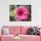 Verenigde Staten, Hawaii, Oahu. De Hibiscus is de  Canvas Afdruk (Insitu (Woonkamer))