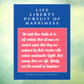 Verenigde Staten: Het leven, de vrijheid en het na Raamsticker (Vel 3)