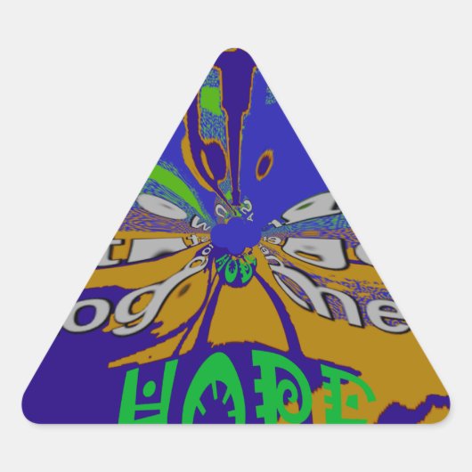 Verenigde Staten Hoop samen sterker Driehoek Sticker (Voorkant)