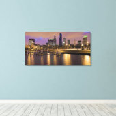Verenigde Staten, Illinois, Chicago, City skyline Canvas Afdruk (Insitu (Houten vloer))