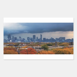 Verenigde Staten, Illinois, Chicago, cityscape Rechthoekige Sticker