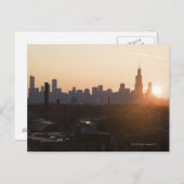 Verenigde Staten, Illinois, Chicago skyline in zon Briefkaart (Voorkant / Achterkant)