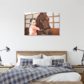 Verenigde Staten, Illinois, Metamora, portret van Canvas Afdruk (Insitu (Slaapkamer))