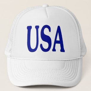 Verenigde Staten in Blauw op Wit Pet