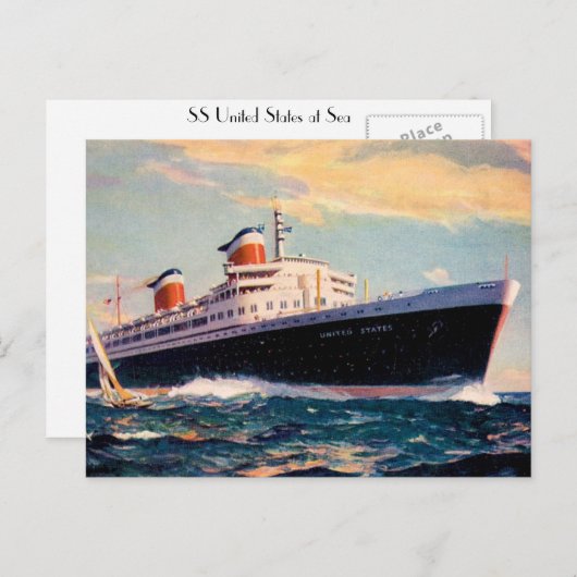 Verenigde Staten in Zee Briefkaart (Voorkant / Achterkant)