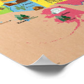 Verenigde Staten-kaart van het Amerikaanse poster (Hoek)