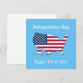 Verenigde Staten Kaart Vlag Onafhankelijkheidsdag  (Voorkant / Achterkant)