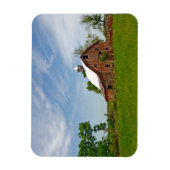 Verenigde Staten, Kansas. Oude Rode Barn Magneet (Verticaal)