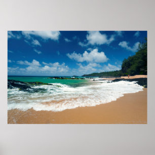 Verenigde Staten, Kauai, Hawaii. Een vrouw rolt de Poster