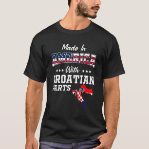 Verenigde Staten Kroatische delen Kroatië Kaart Ve T-shirt