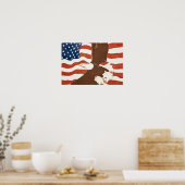 Verenigde Staten, Louisiana, Port Allen. Patriotti Poster (Keuken)