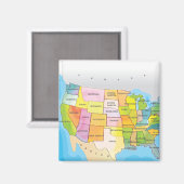 Verenigde Staten Magneet (Voorkant / Achterkant)