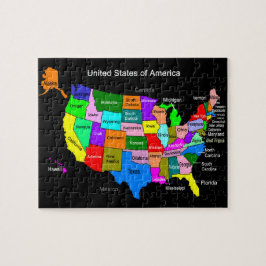 Verenigde Staten Map Jigzaag Puzzle Legpuzzel