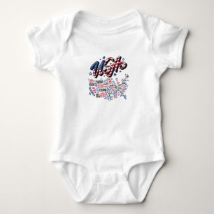 Verenigde Staten Map Verenigde Staten Amerika Romper