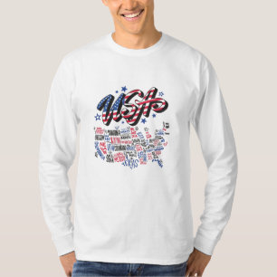 Verenigde Staten Map Verenigde Staten Amerika T-shirt