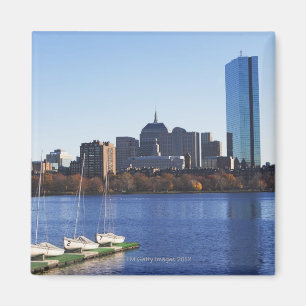 Verenigde Staten, Massachusetts, Boston skyline Magneet