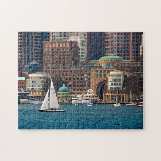 Verenigde Staten, Massachusetts. Boston Waterfront Legpuzzel (Horizontaal)