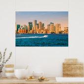 Verenigde Staten, Massachusetts. Boston Waterfront Poster (Keuken)