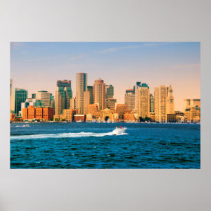 Verenigde Staten, Massachusetts. Boston Waterfront Poster