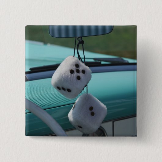 Verenigde Staten, Massachusetts, Gloucester. Fuzzy Vierkante Button 5,1 Cm (Voorkant)