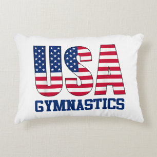 Verenigde Staten met American Flag Gymnastics Spor Accent Kussen
