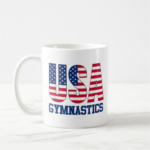 Verenigde Staten met American Flag Gymnastics Spor Koffiemok