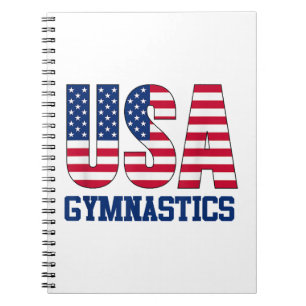 Verenigde Staten met American Flag Gymnastics Spor Notitieboek