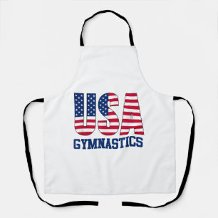 Verenigde Staten met American Flag Gymnastics Spor Schort