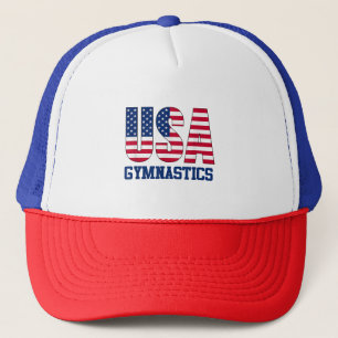 Verenigde Staten met American Flag Gymnastics Spor Trucker Pet