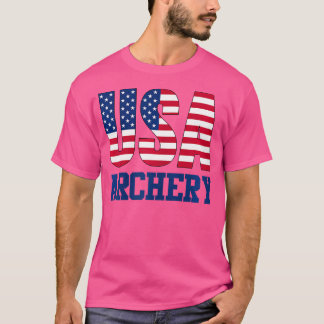 Verenigde Staten met Amerikaanse vlag boogschieten T-shirt
