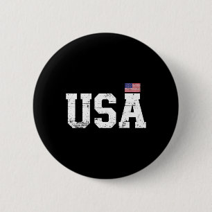 Verenigde Staten met Amerikaanse vlag voor Onafhan Ronde Button 5,7 Cm