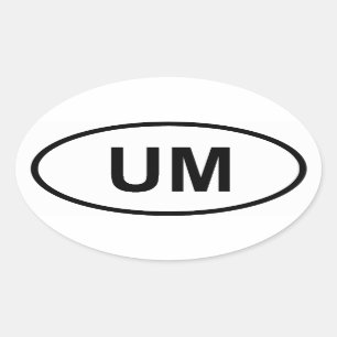 Verenigde Staten Minder gelegen perifere eilanden Ovale Sticker