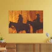 Verenigde Staten, Montana, Boulder River Cowboys o Canvas Afdruk (Insitu (Woonkamer))