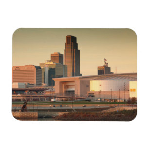 Verenigde Staten, Nebraska, Omaha, Skyline Magneet