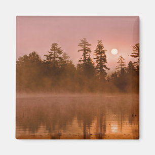 Verenigde Staten, New York, Adirondack Park. Sunri Magneet