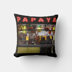 Verenigde Staten, New York. Gray's Papaya: raam Kussen