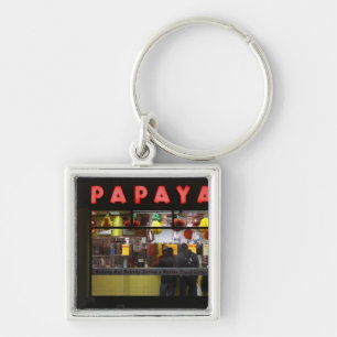 Verenigde Staten, New York. Gray's Papaya: raam Sleutelhanger
