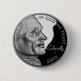 Verenigde Staten Nickel Ronde Button 5,7 Cm