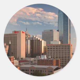 Verenigde Staten, Oklahoma, Oklahoma City, hooggep Ronde Sticker