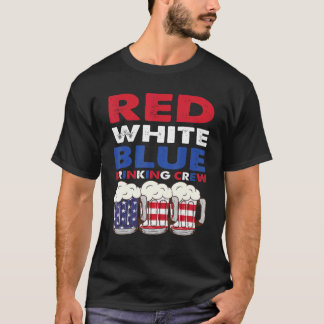 Verenigde Staten op 4 juli Drink de partij Red Whi T-shirt