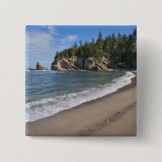 Verenigde Staten, Oregon, kustlijn Vierkante Button 5,1 Cm (Voorkant)