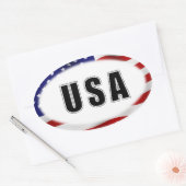 Verenigde Staten Ovale Sticker (Envelop)