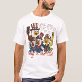 Verenigde Staten Patriotic Animals T-shirt (Voorkant)
