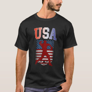 Verenigde Staten Patriottisch Baseball Amerikaanse T-shirt
