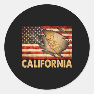 Verenigde Staten Patriottische Amerikaanse vlag 4 Ronde Sticker