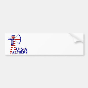 Verenigde Staten Patriottische BOOGSCHIETEN Bumpersticker